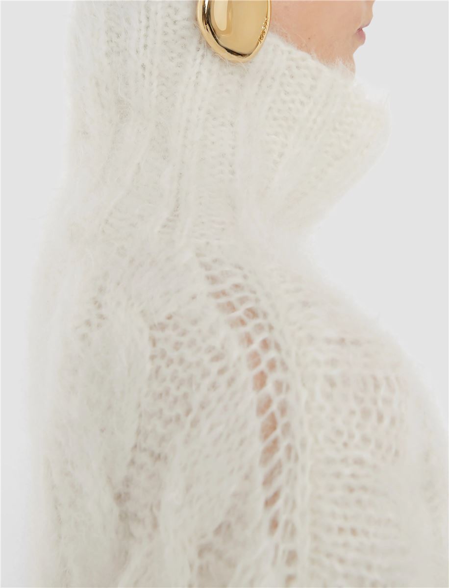 Fortin hand knitted cable mohair jumper-JOSEPH-Verso