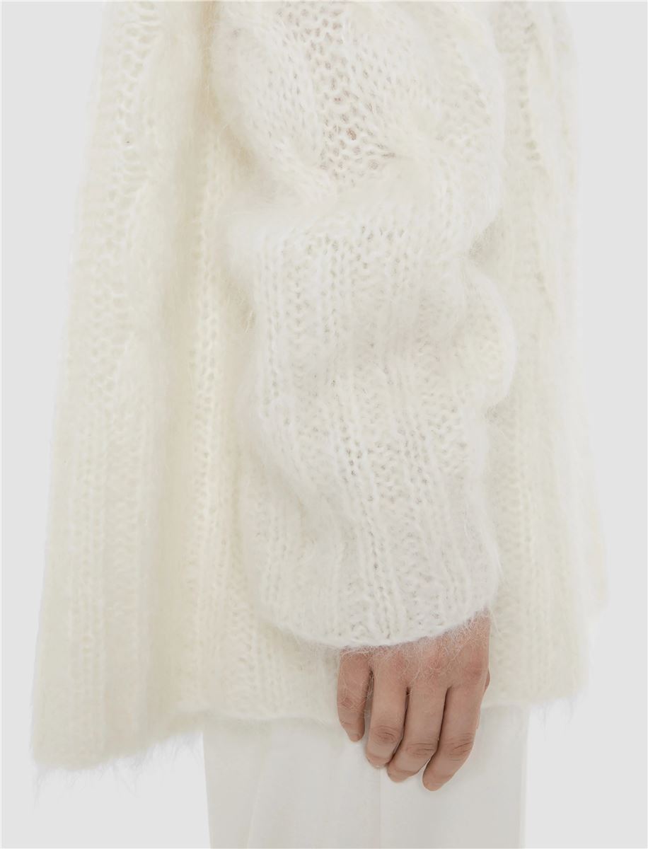 Fortin hand knitted cable mohair jumper-JOSEPH-Verso