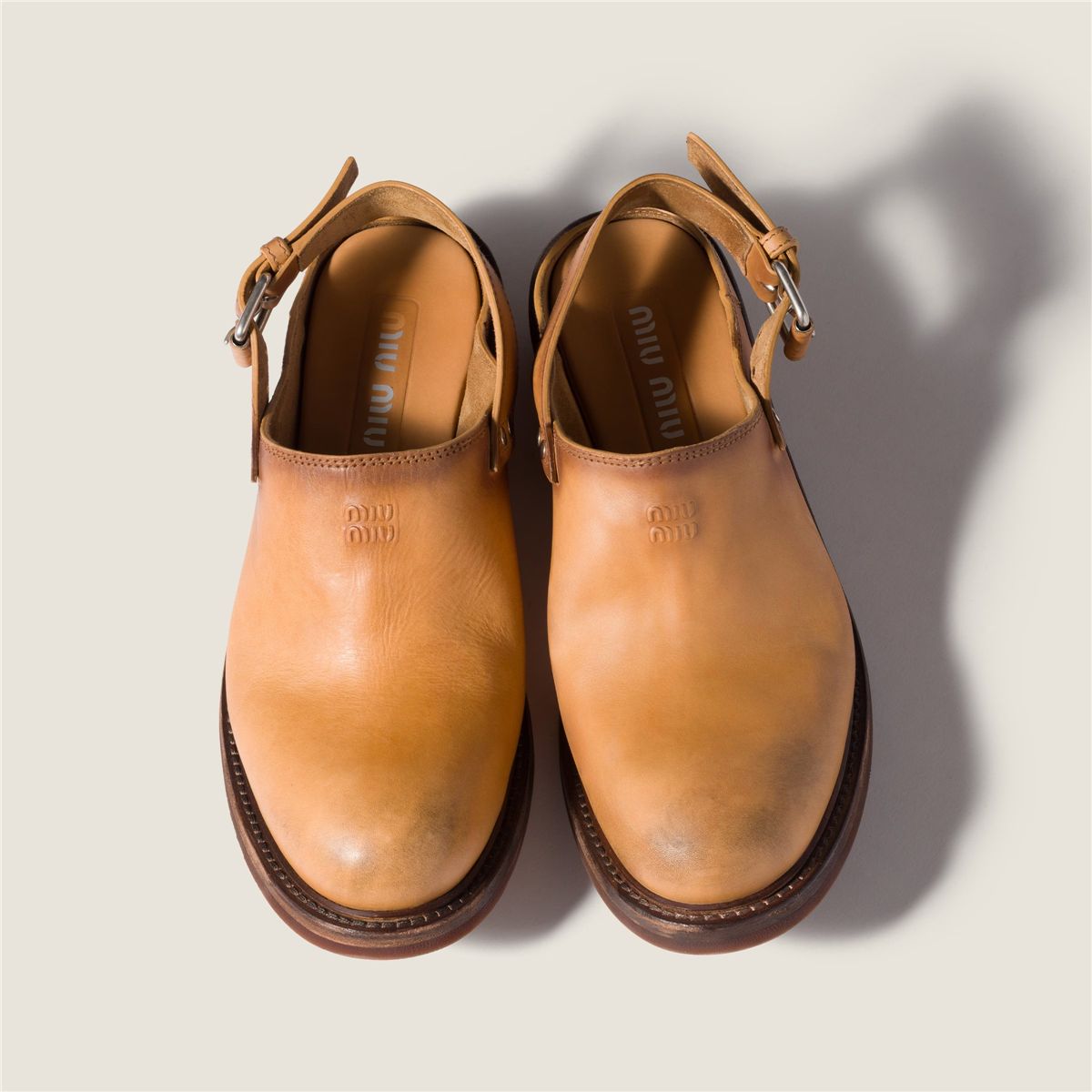 Foule leather mules-MIU MIU-Verso