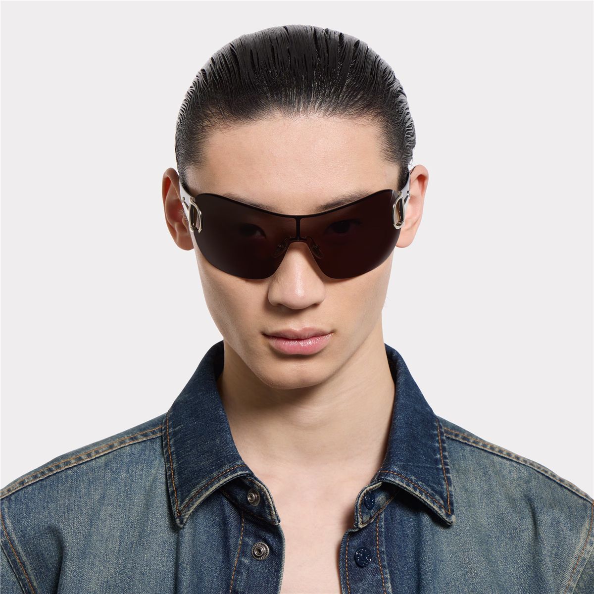 Frameless mask sunglasses-GUCCI-Verso