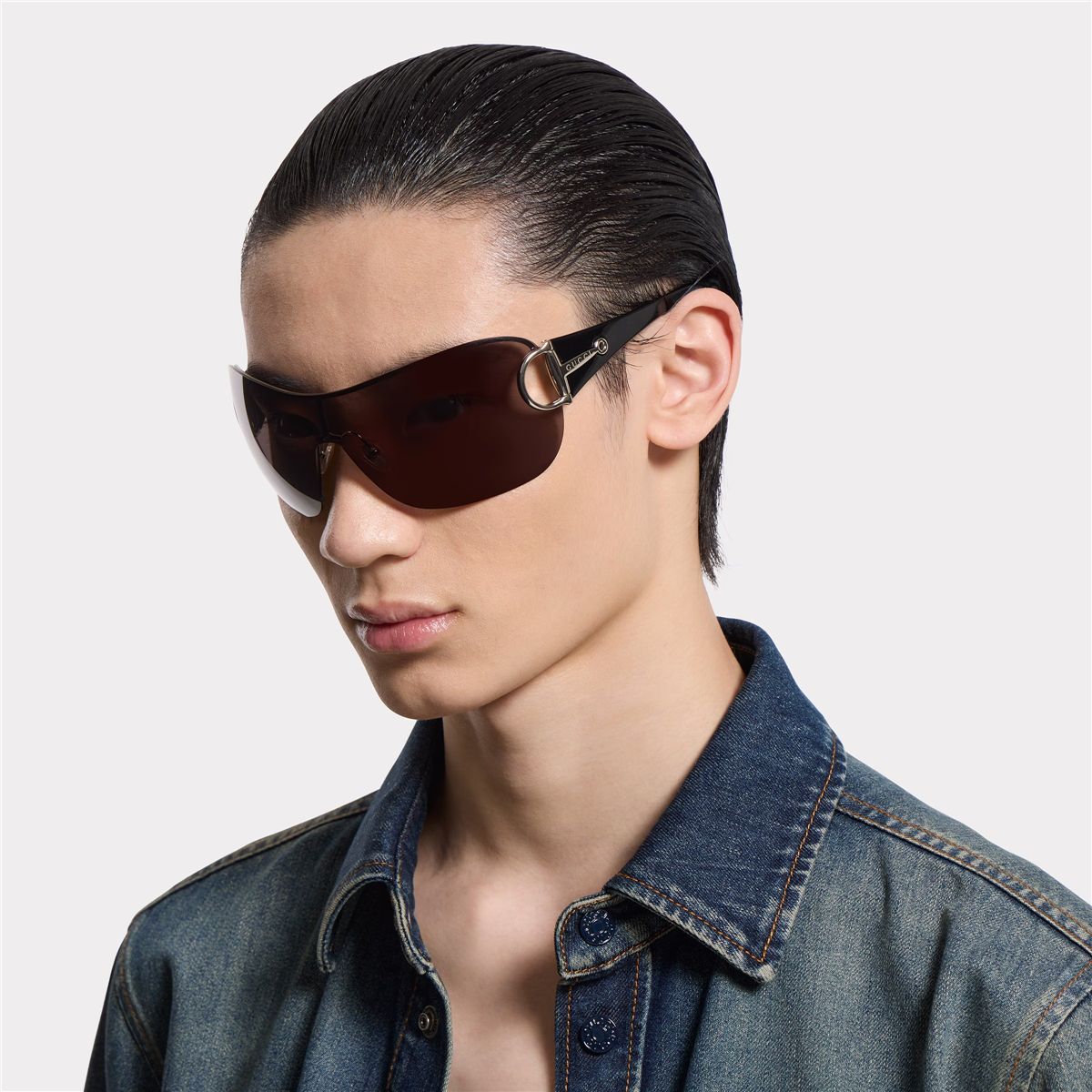 Frameless mask sunglasses-GUCCI-Verso