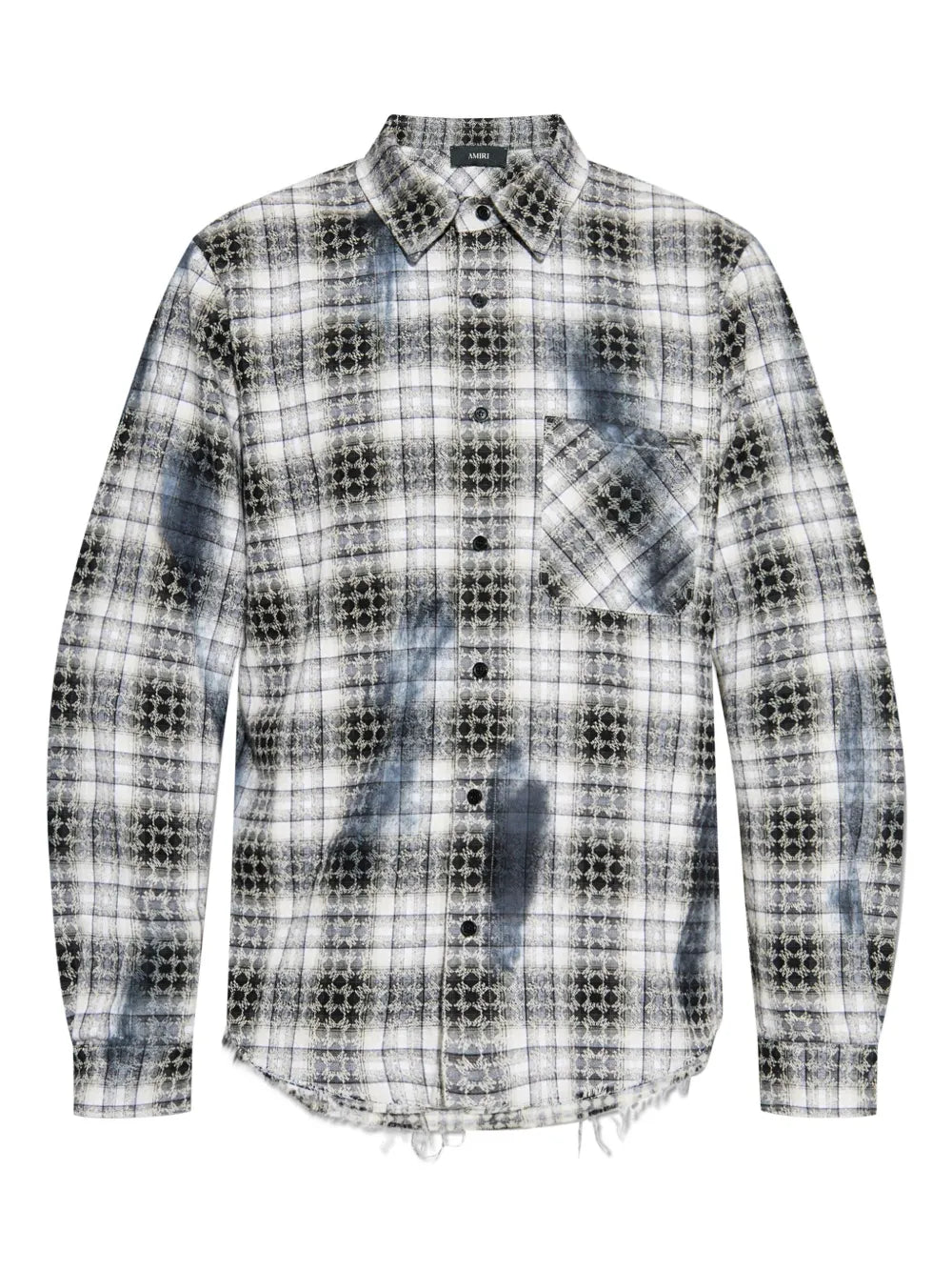 Frayed checked shirt