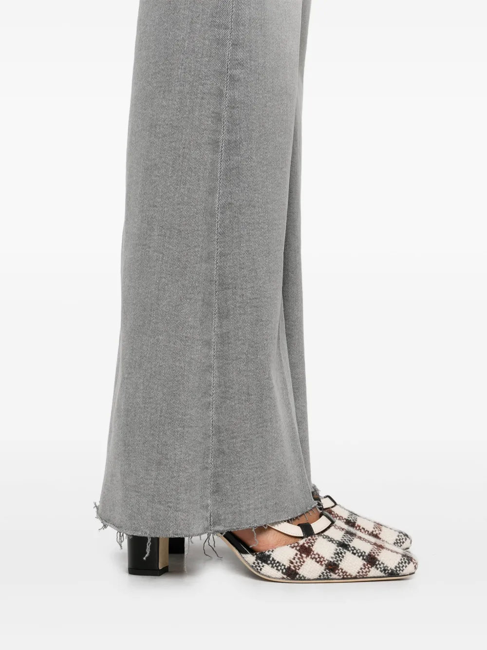 Frayed-hem Flare Jeans