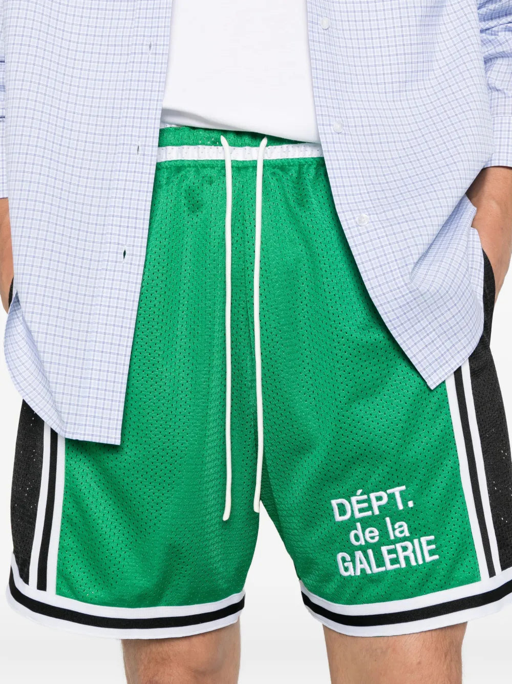 French-logo mesh shorts-GALLERY DEPT.-Verso