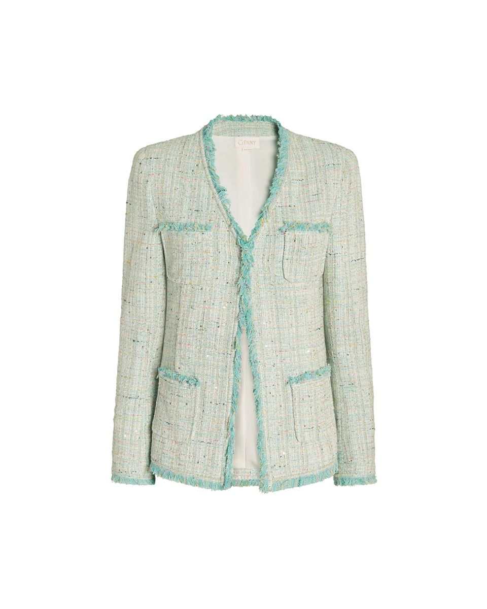 Fringed jacquard jacket-GENNY-Verso