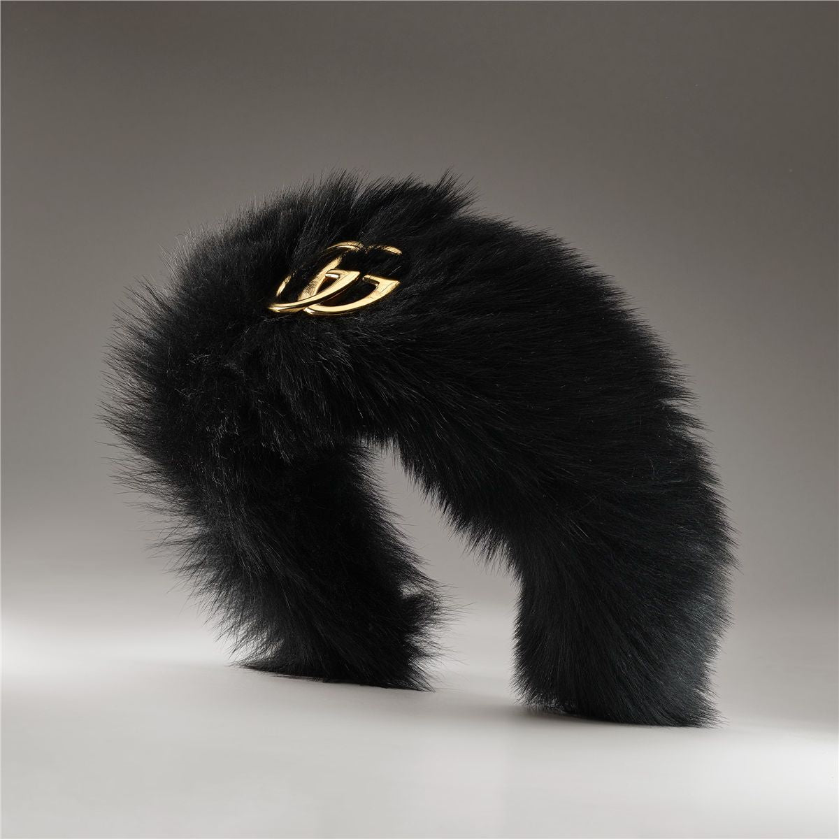 Fuzzy hair band with double g-GUCCI-Verso