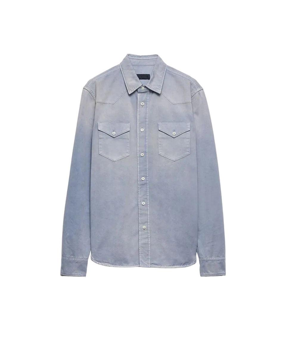 Gabardine shirt-PRADA-305209-39-Verso