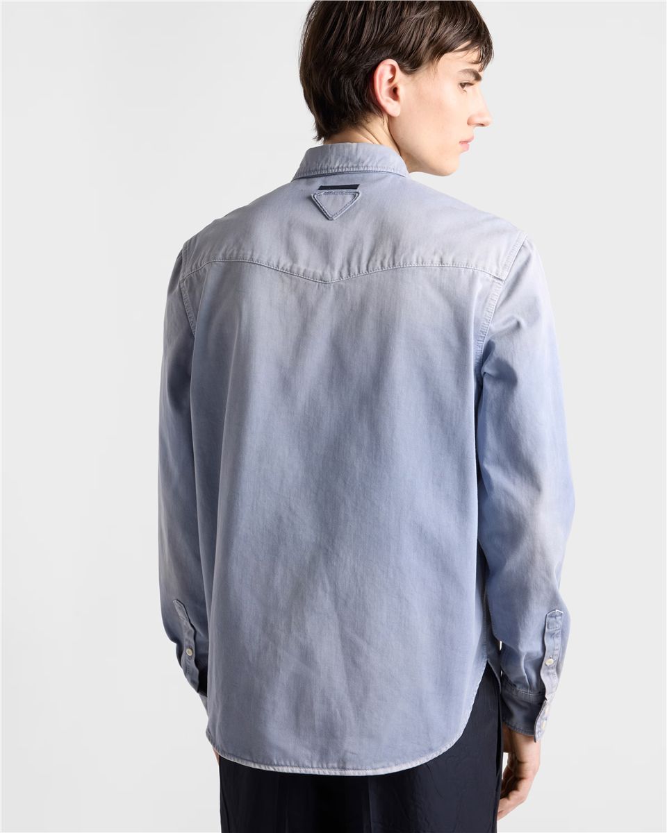 Gabardine shirt-PRADA-Verso