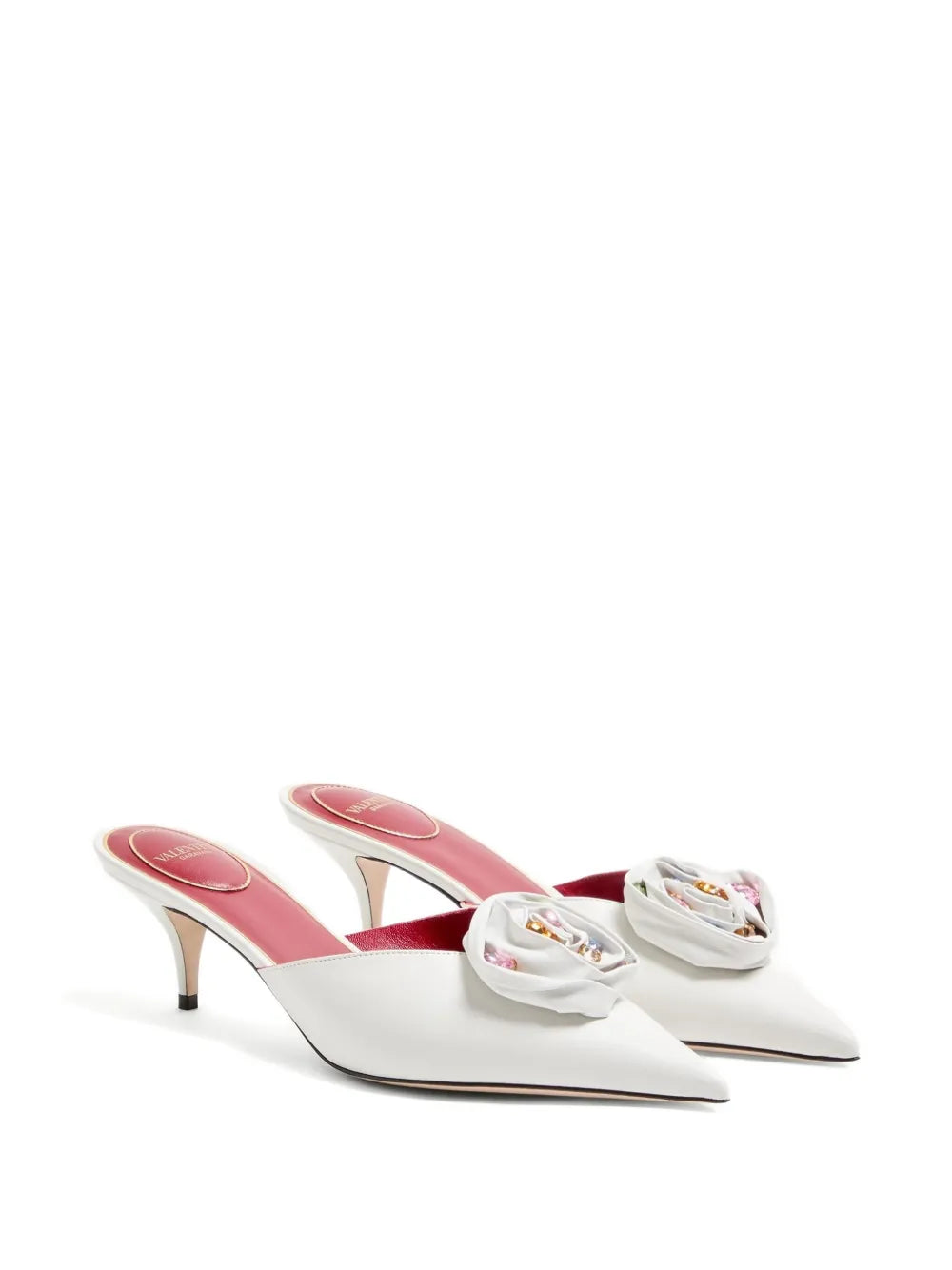 Garavani 55mm drip rose leather mules-VALENTINO-Verso