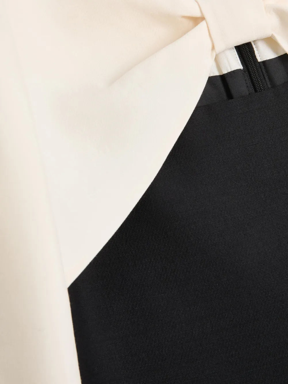 Garavani Bow Contrasting Sleeves Midi Dress-VALENTINO-Verso