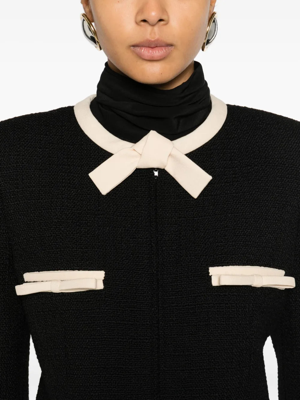 Garavani bow-detailed jacket-VALENTINO-Verso