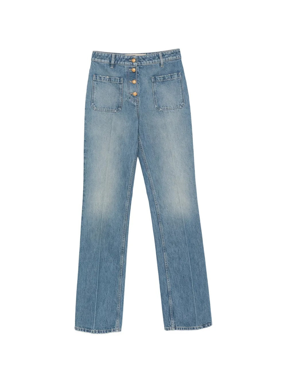 Garavani button-up patch-pocket jeans-VALENTINO-Verso