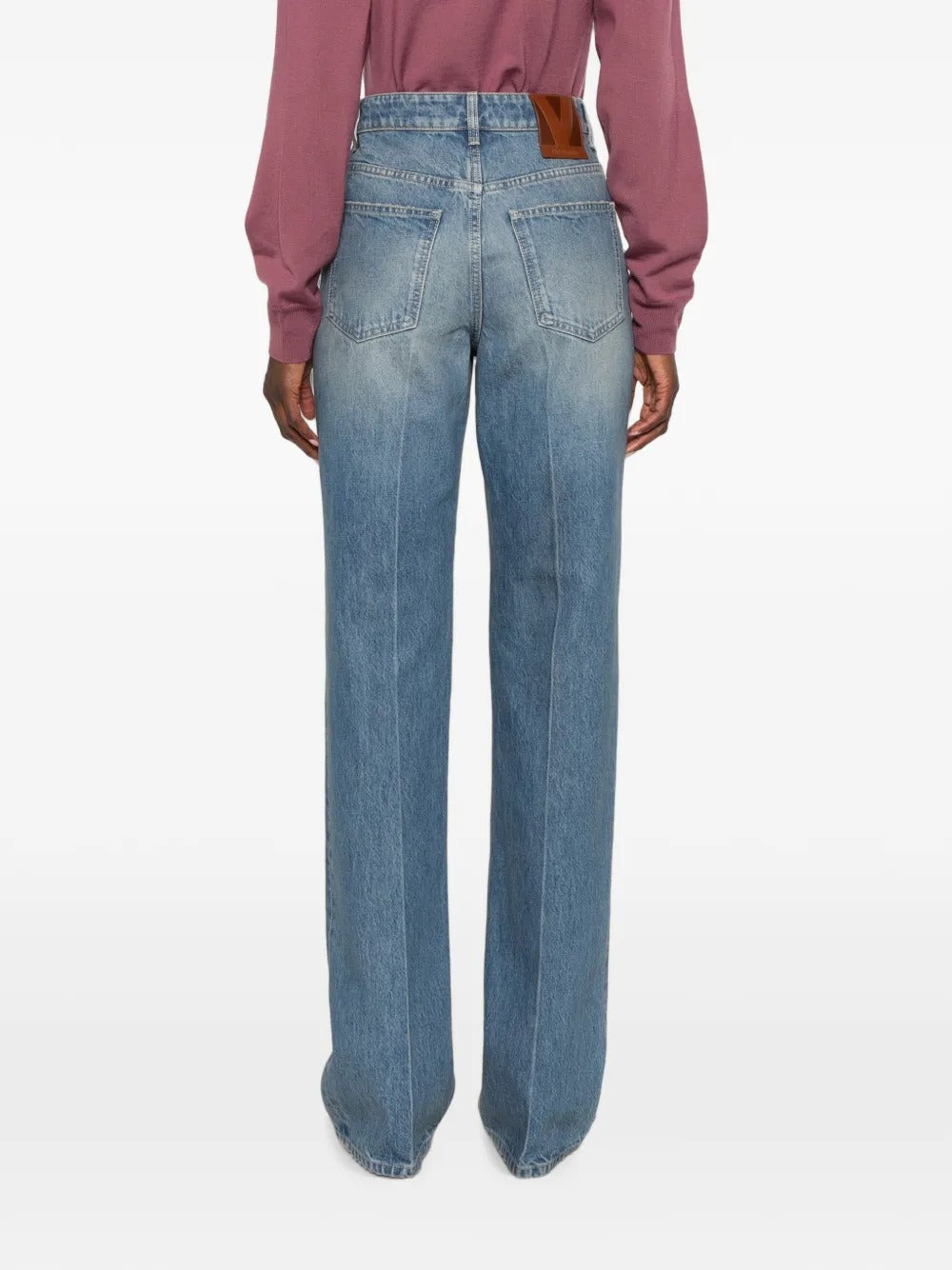 Garavani button-up patch-pocket jeans-VALENTINO-Verso