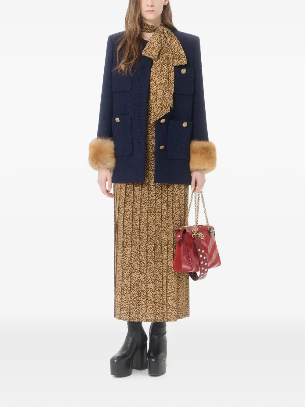 Garavani caban in plain wool tweed-VALENTINO-Verso