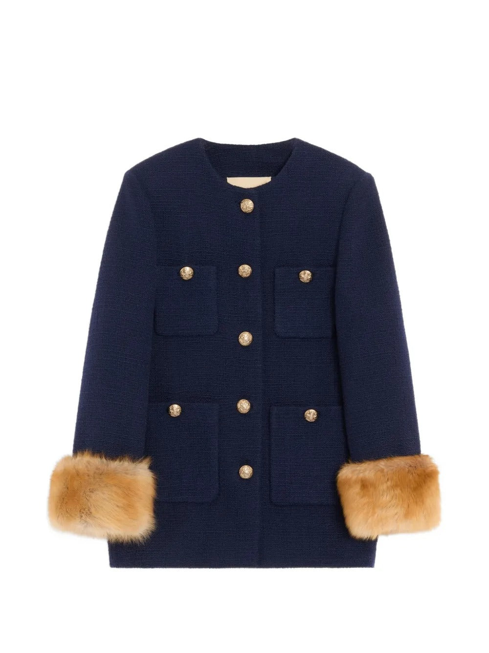 Garavani caban in plain wool tweed-VALENTINO-309289-40-Verso