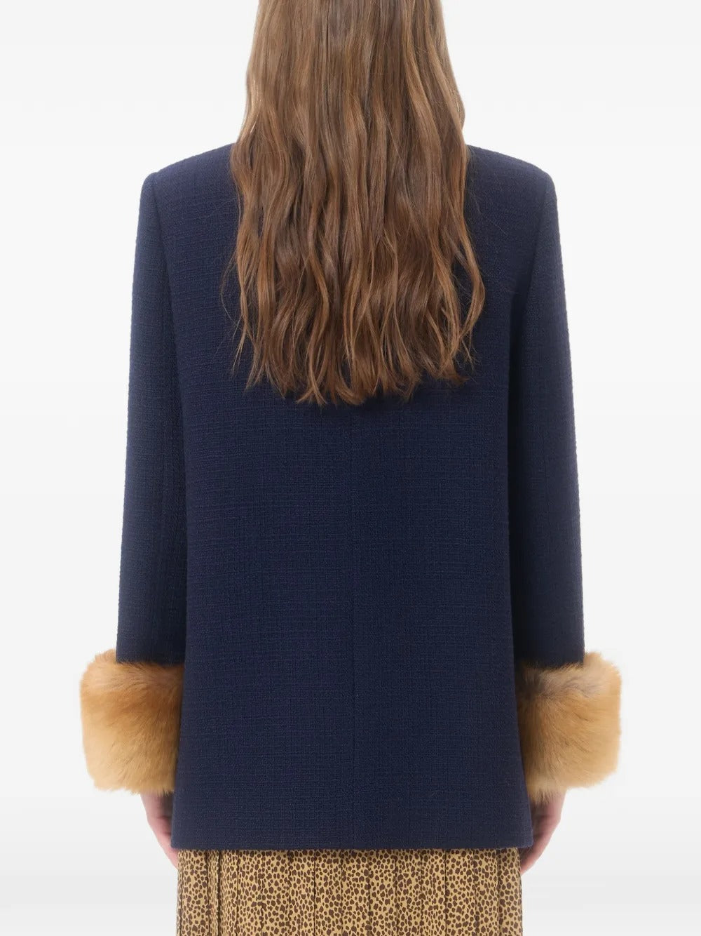 Garavani caban in plain wool tweed-VALENTINO-Verso