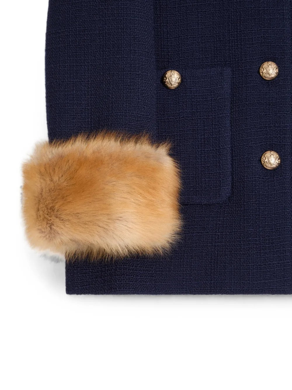 Garavani caban in plain wool tweed-VALENTINO-Verso