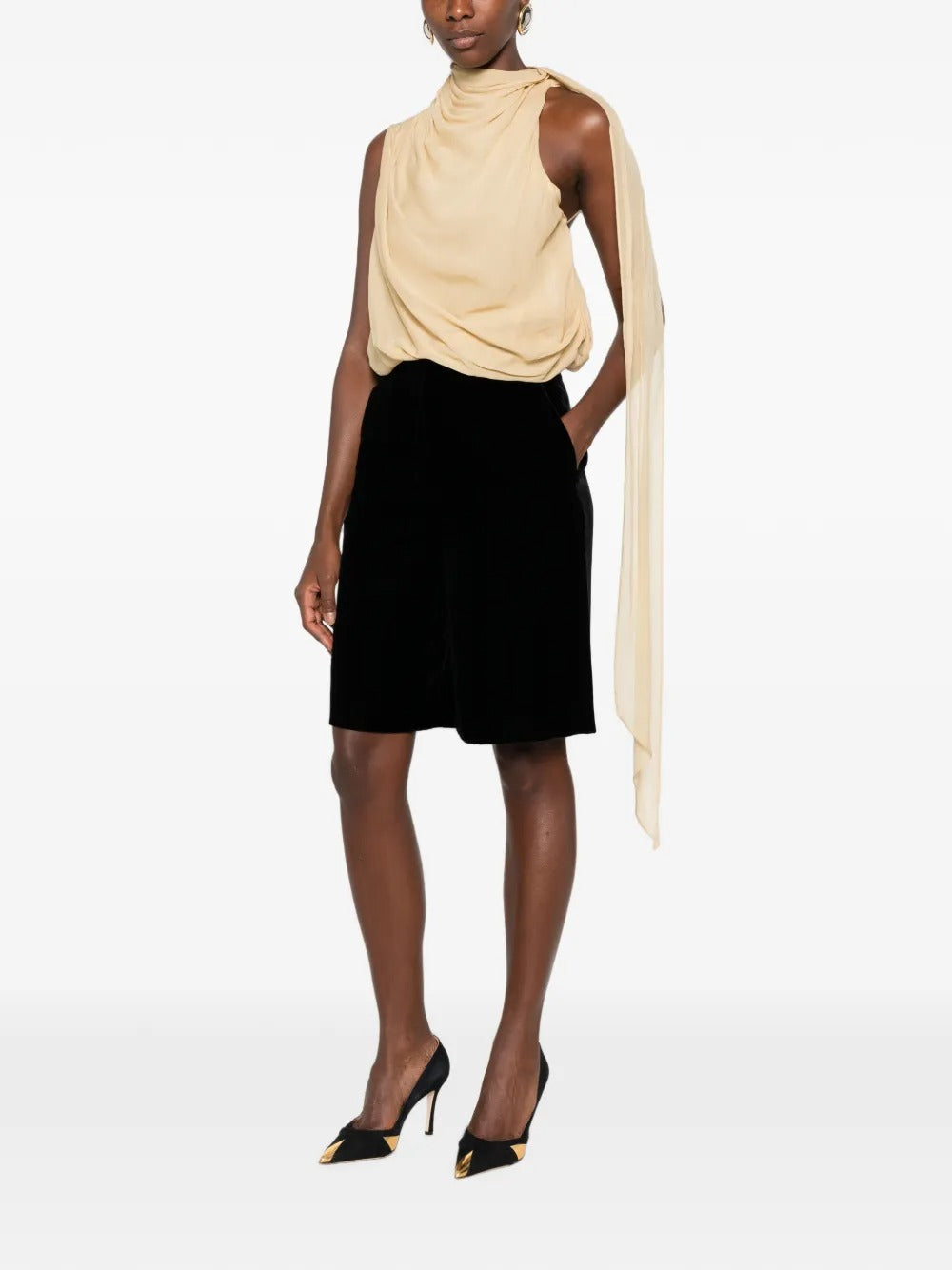 Garavani concealed-fastening shorts-VALENTINO-Verso