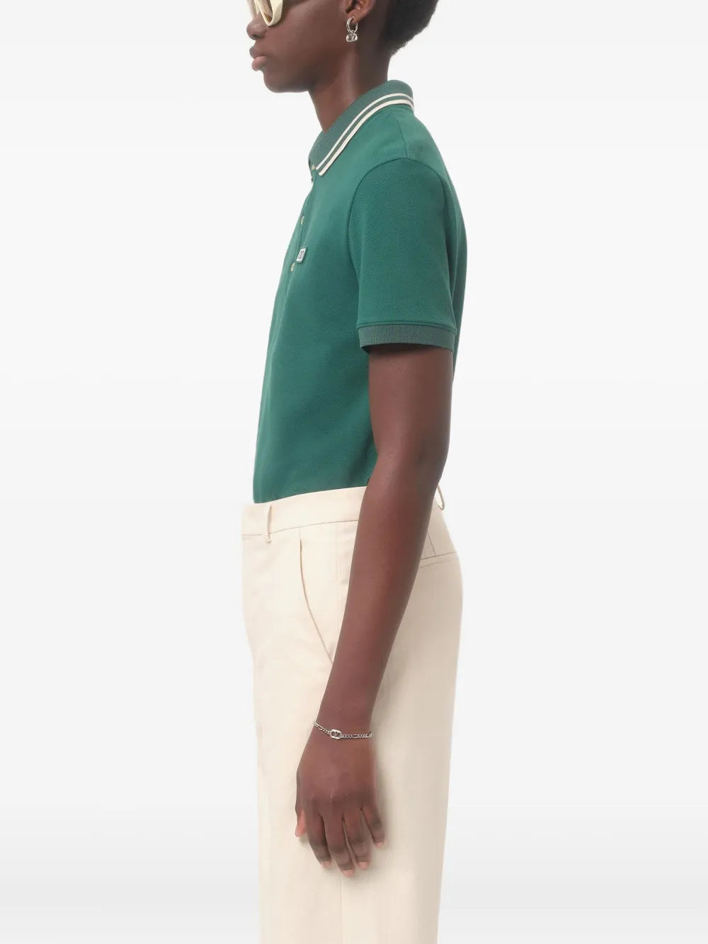 Garavani contrast collar polo shirt-VALENTINO-Verso