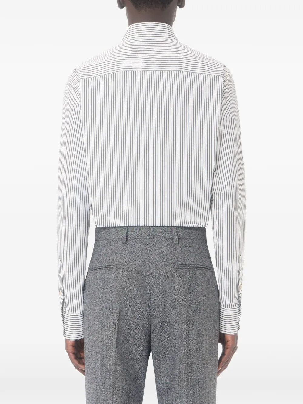 Garavani cotton poplin shirt with striped vlogo embroidery-VALENTINO-Verso
