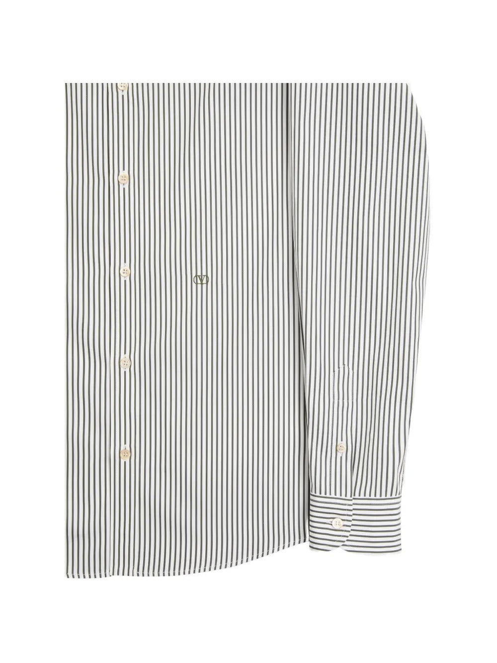 Garavani cotton poplin shirt with striped vlogo embroidery-VALENTINO-Verso