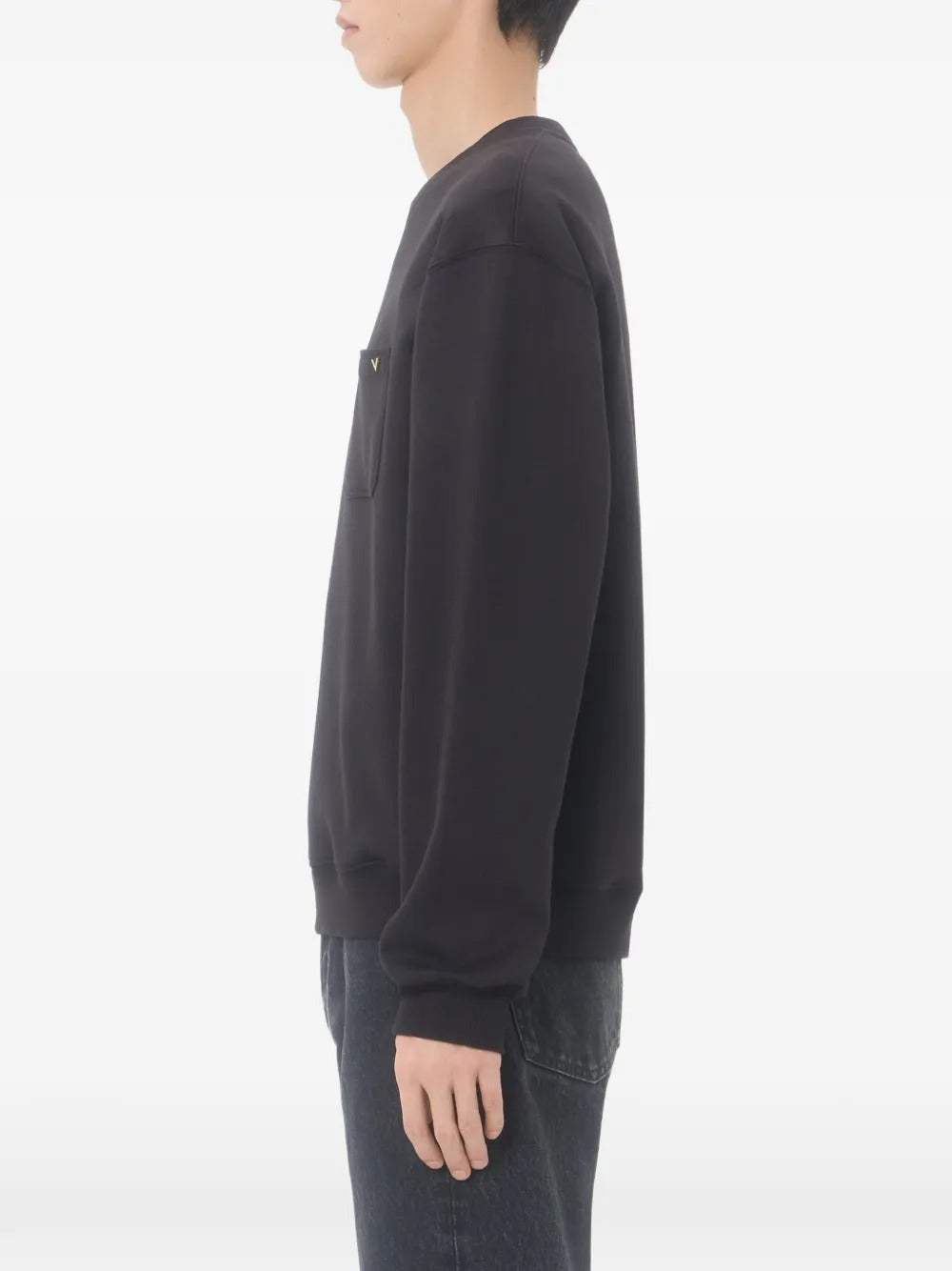 Garavani cotton sweatshirt with vgold-VALENTINO-Verso