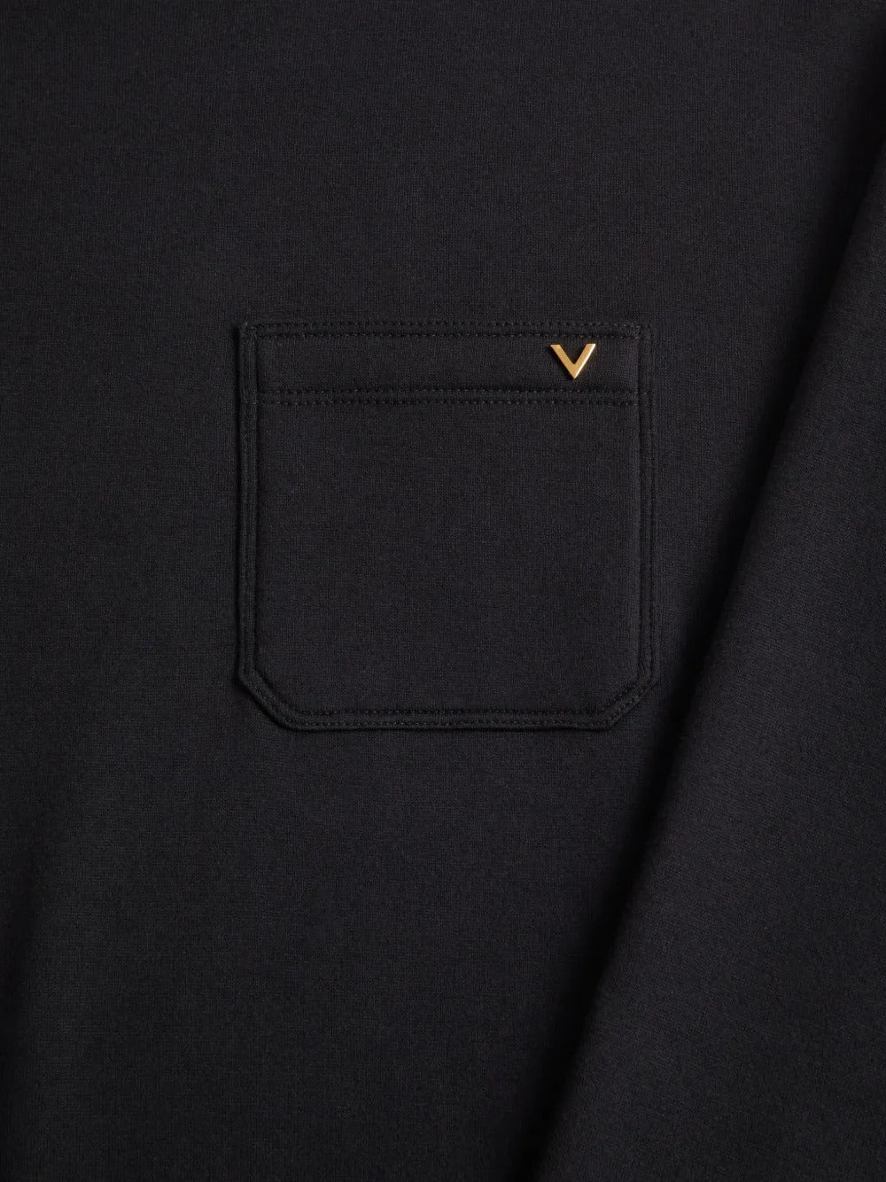 Garavani cotton sweatshirt with vgold-VALENTINO-Verso
