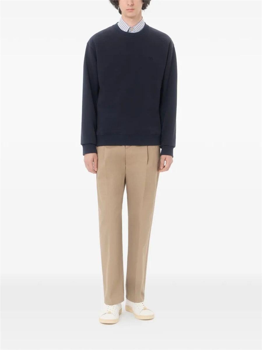 Garavani cotton sweatshirt with vlogo embroidery-VALENTINO-Verso
