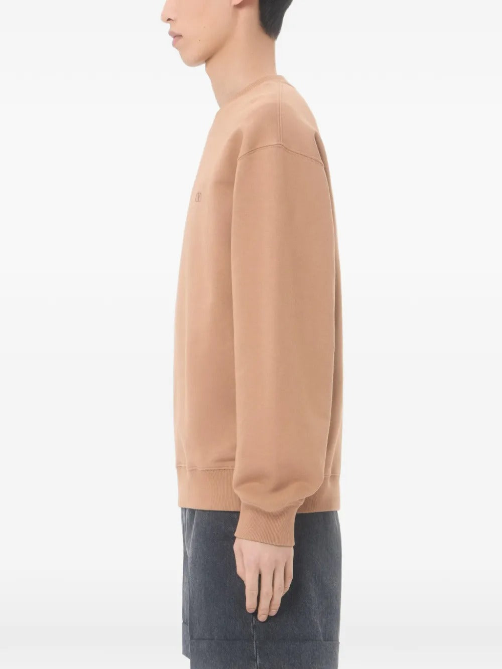 Garavani cotton sweatshirt with vlogo embroidery-VALENTINO-Verso