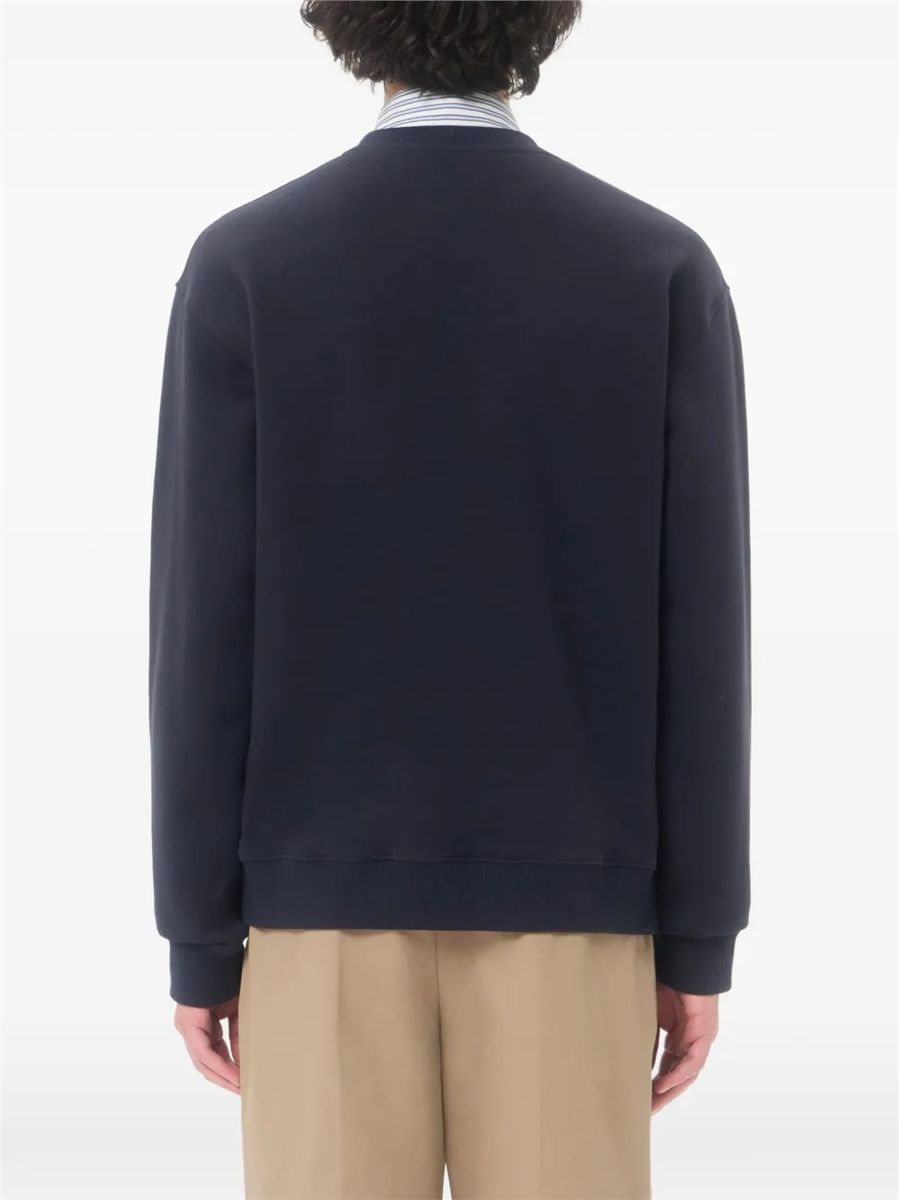 Garavani cotton sweatshirt with vlogo embroidery-VALENTINO-Verso