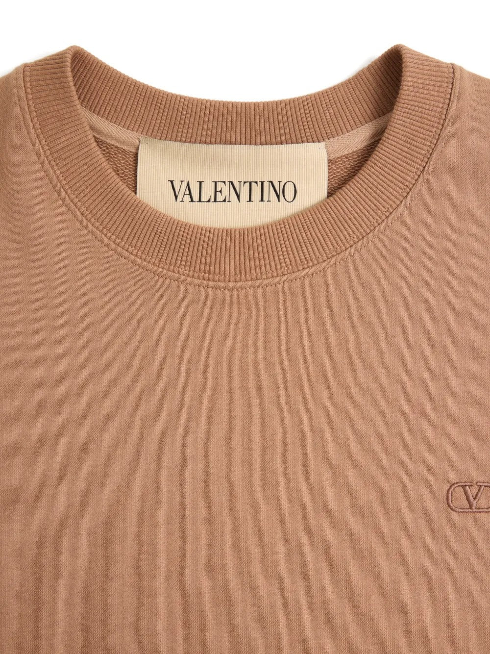 Garavani cotton sweatshirt with vlogo embroidery-VALENTINO-Verso