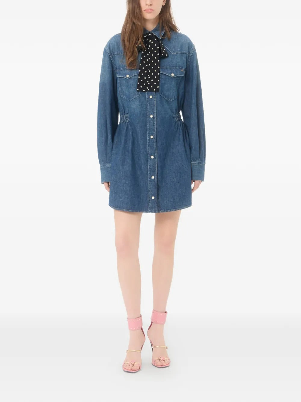 Garavani denim midi dress-VALENTINO-Verso