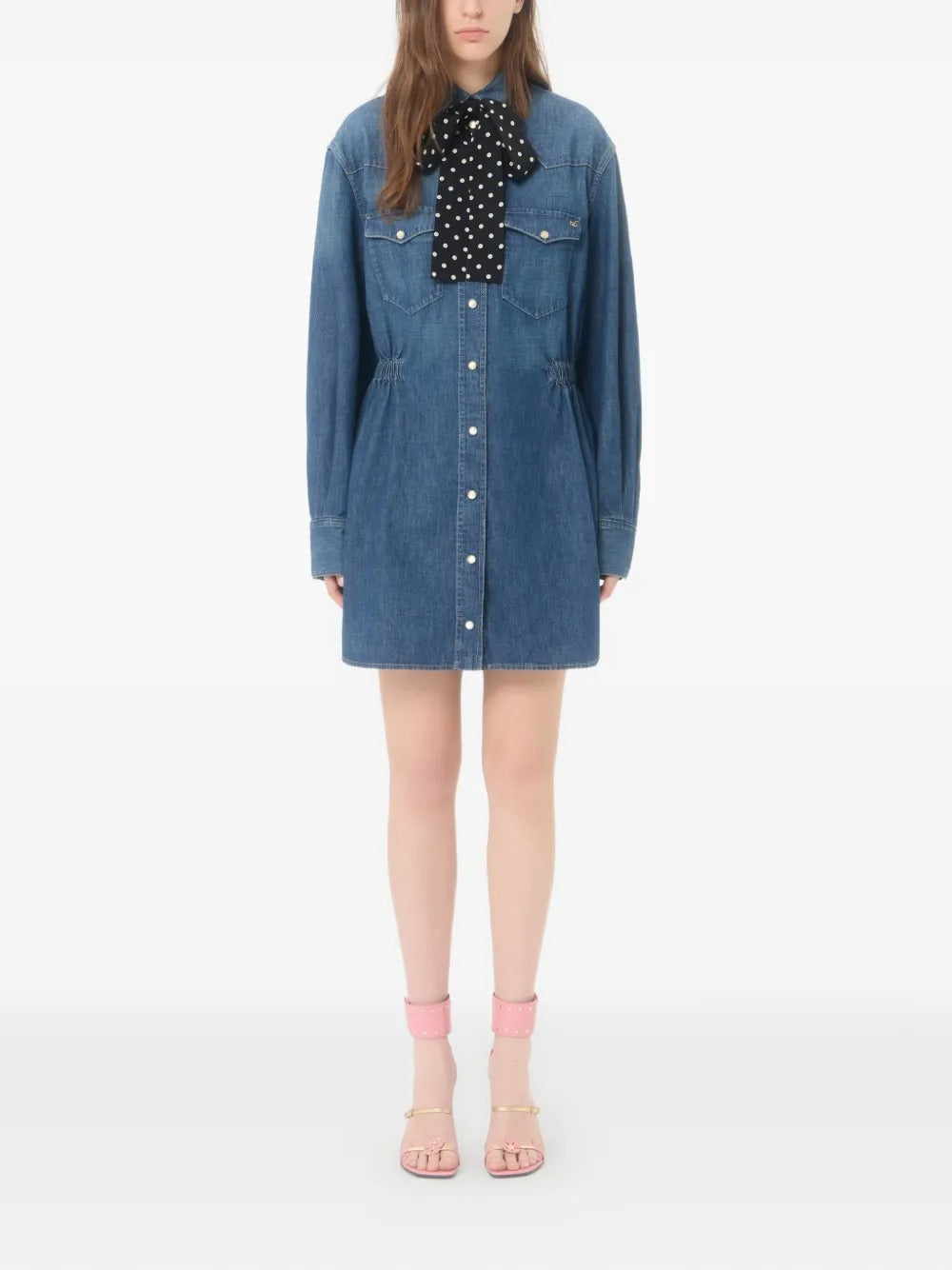 Garavani denim midi dress-VALENTINO-Verso