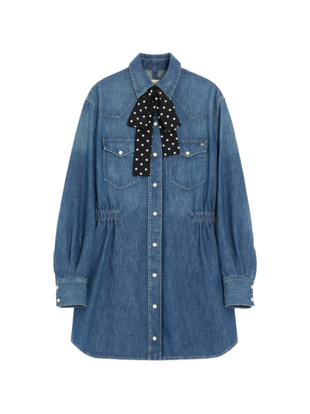 Garavani denim midi dress-VALENTINO-309290-40-Verso