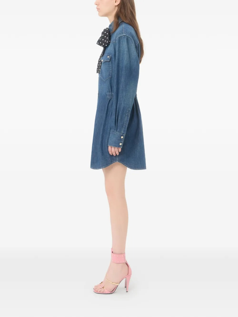 Garavani denim midi dress-VALENTINO-Verso