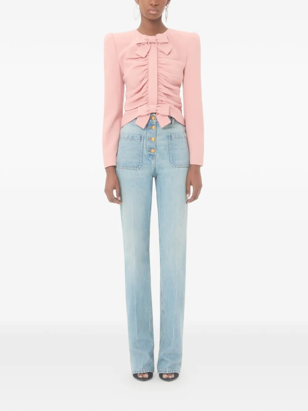 Garavani denim trousers-VALENTINO-Verso