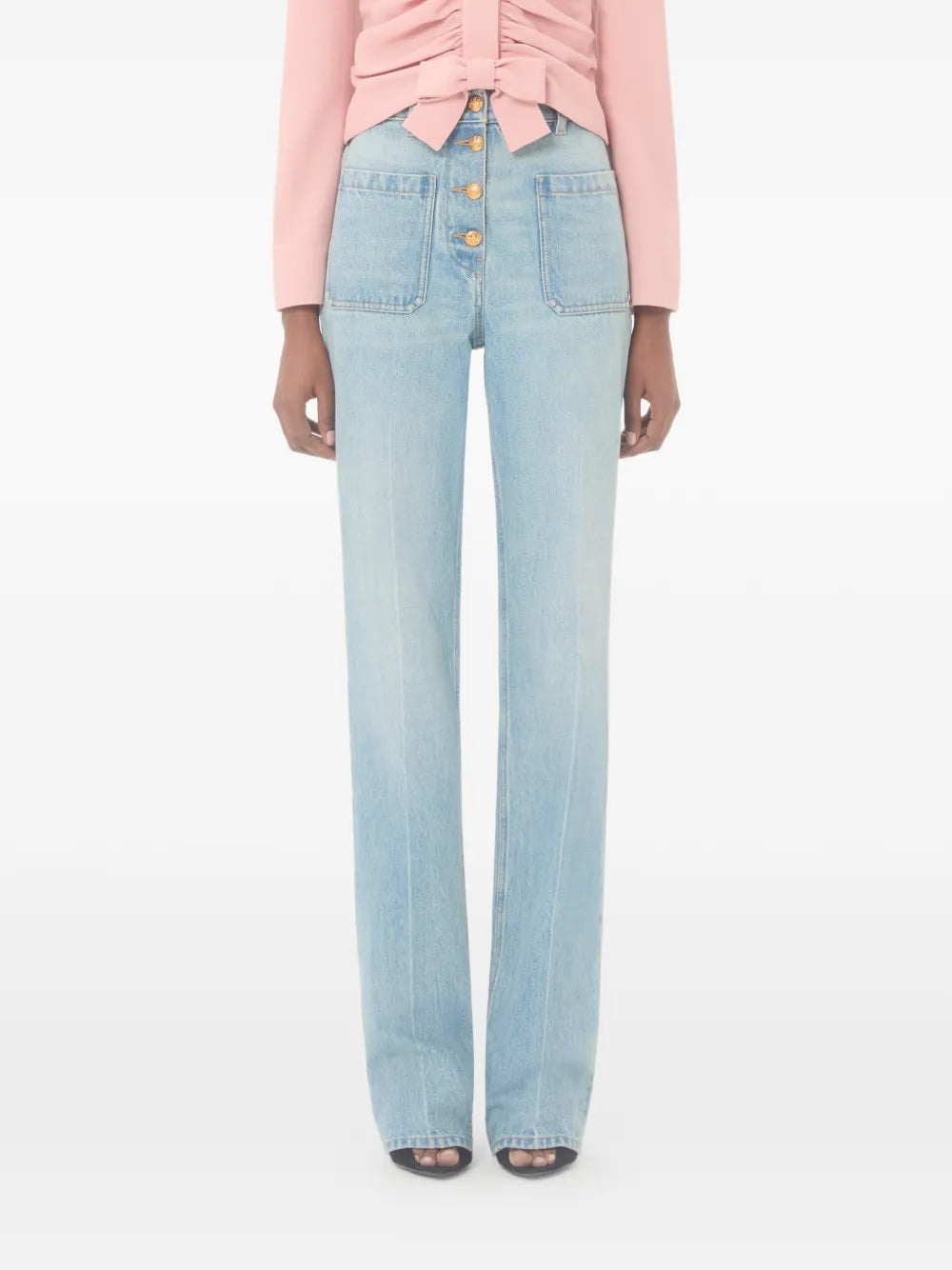 Garavani denim trousers-VALENTINO-Verso