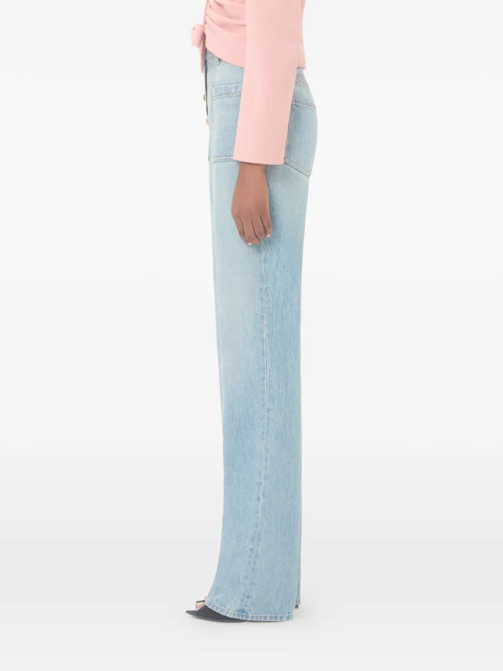 Garavani denim trousers-VALENTINO-Verso