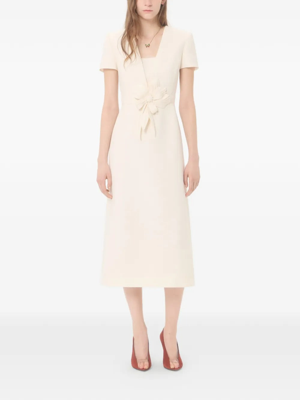 Garavani embroidered crepe couture dress-VALENTINO-Verso