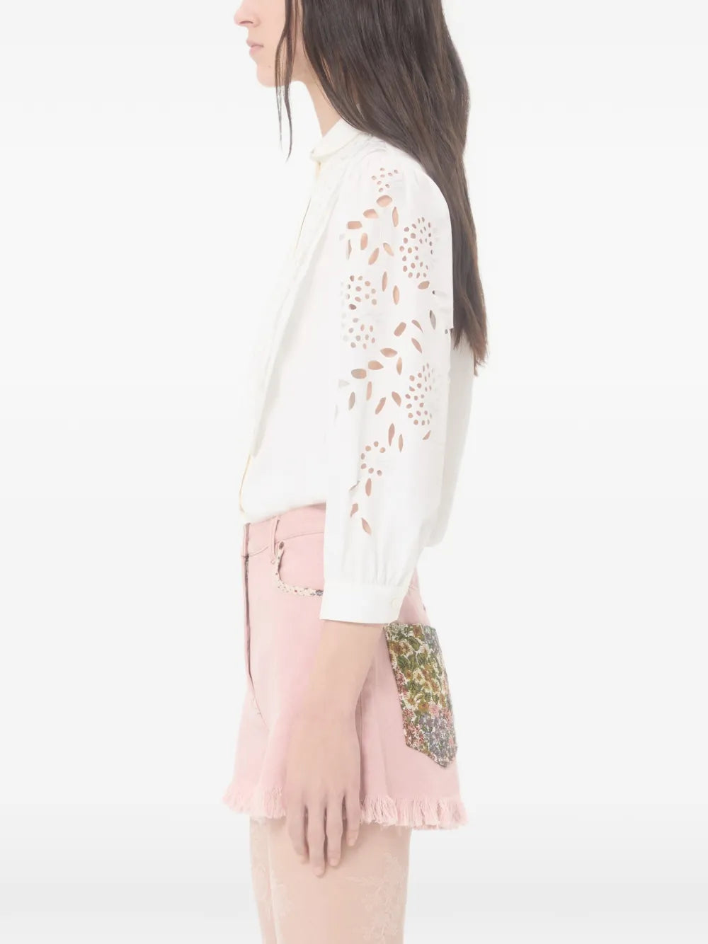 Garavani embroidered poplin shirt-VALENTINO-Verso