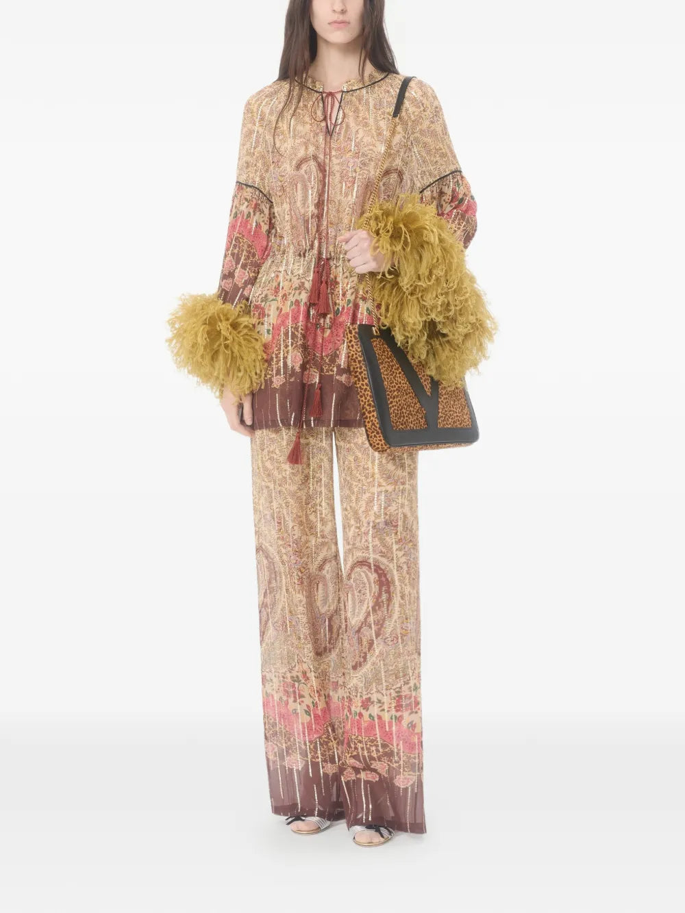 Garavani feather paisley-motif blouse-VALENTINO-Verso