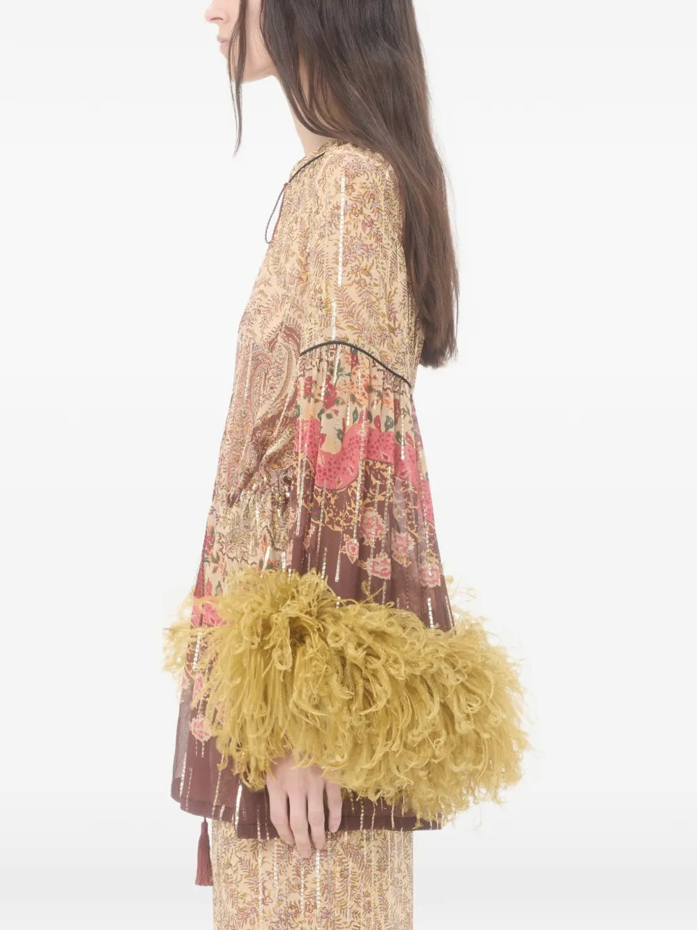 Garavani feather paisley-motif blouse-VALENTINO-Verso