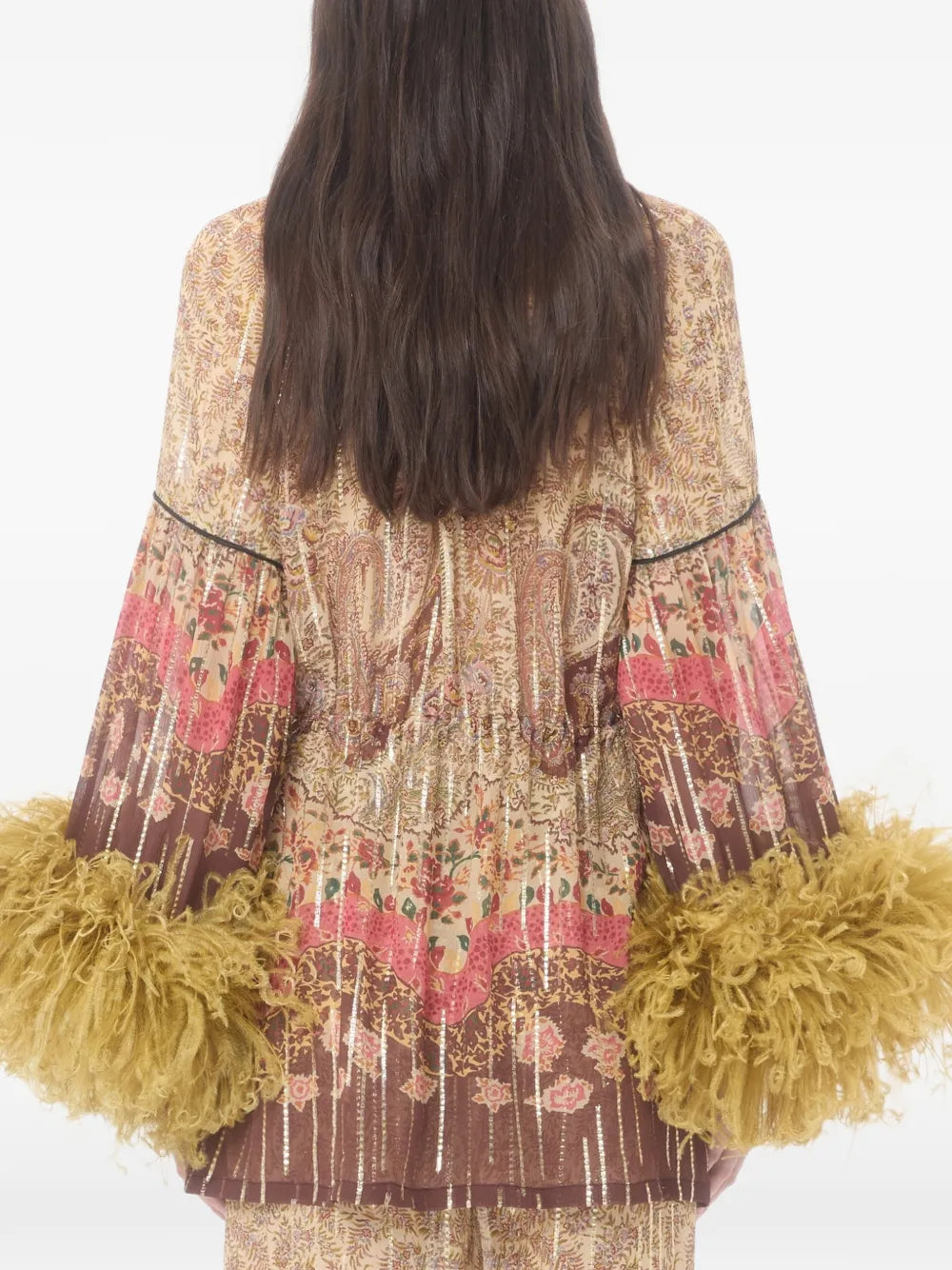 Garavani feather paisley-motif blouse-VALENTINO-Verso
