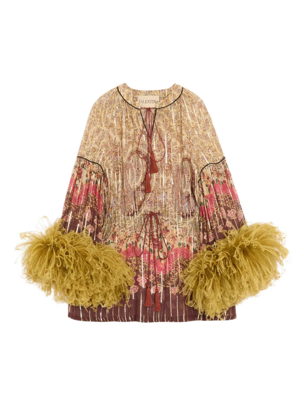 Garavani feather paisley-motif blouse-VALENTINO-Verso