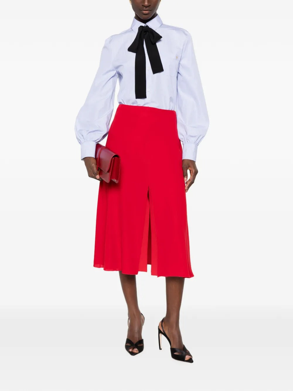 Garavani front-slit midi skirt-VALENTINO-Verso