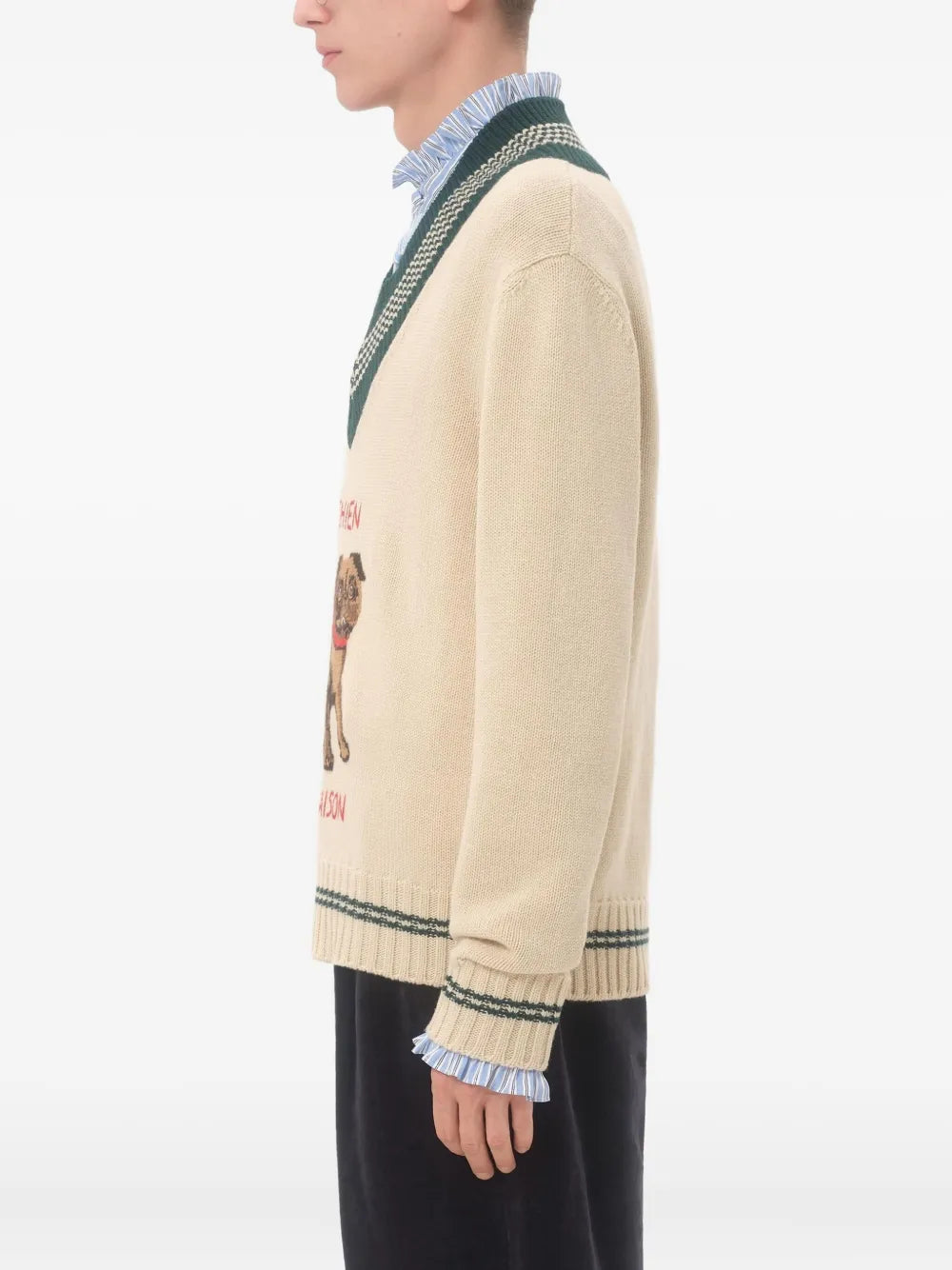 Garavani le chien de la maison jacquard wool sweater-VALENTINO-Verso