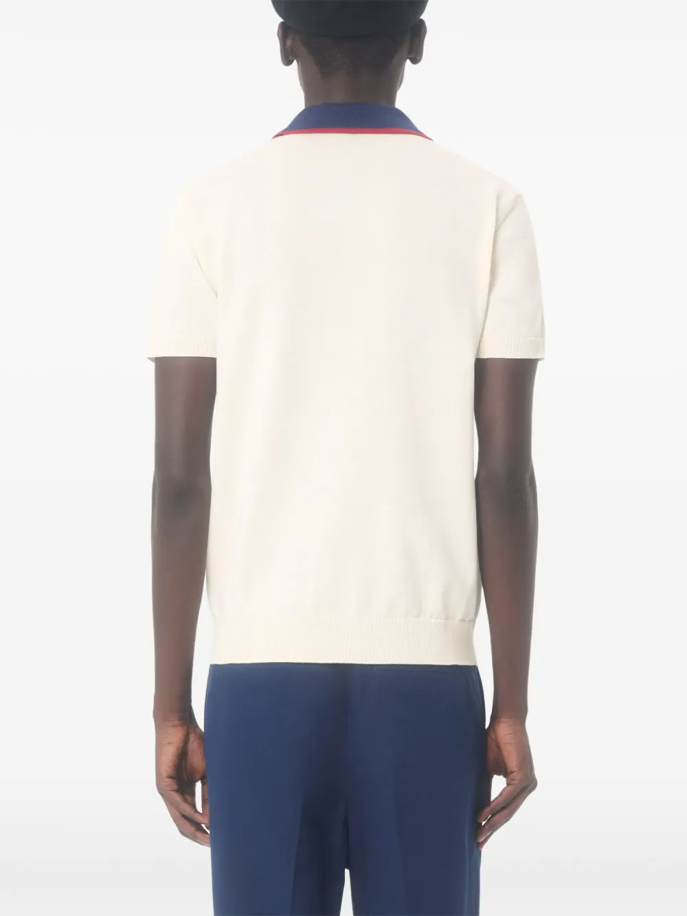 Garavani logo-patch polo shirt-VALENTINO-Verso