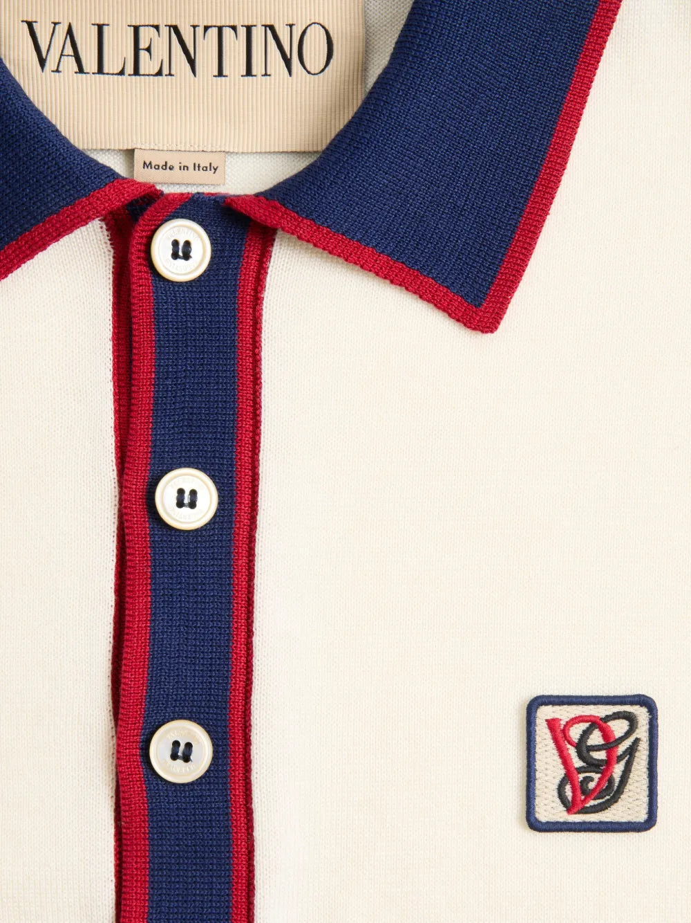 Garavani logo-patch polo shirt-VALENTINO-Verso