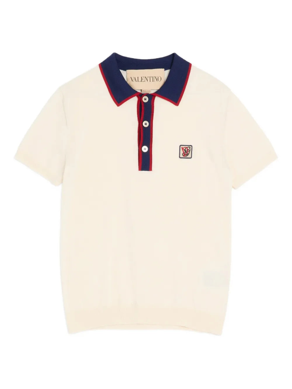 Garavani logo-patch polo shirt-VALENTINO-Verso