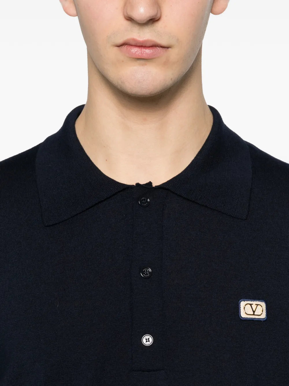 Garavani logo-plaque polo shirt-VALENTINO-Verso